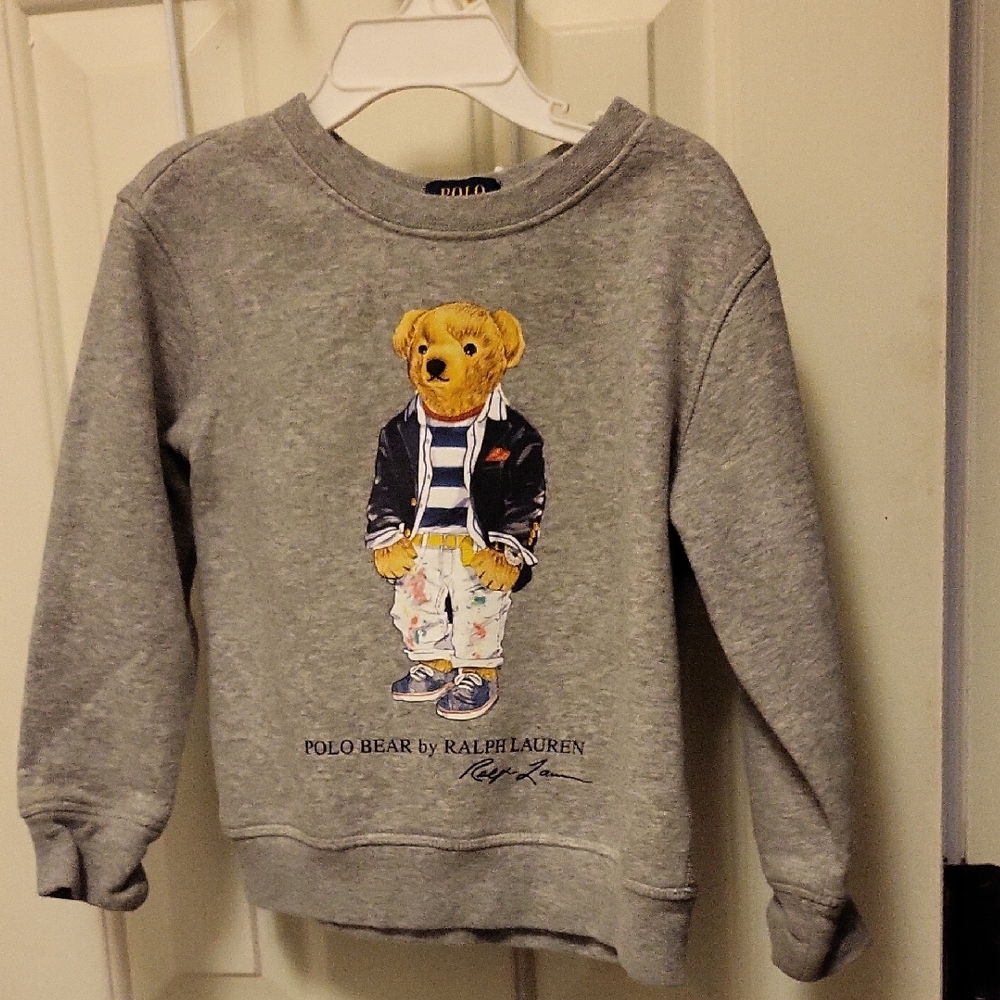 Ralph Lauren Gray Polo Bear Sweater